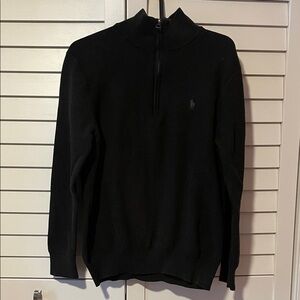 Polo Ralph Lauren Dark Charcoal Gray Quarter-Zip Sweater